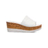Sandali bianchi in pelle da donna con zeppa 7 cm Primopiano, Donna, SKU w043000494, Immagine 0